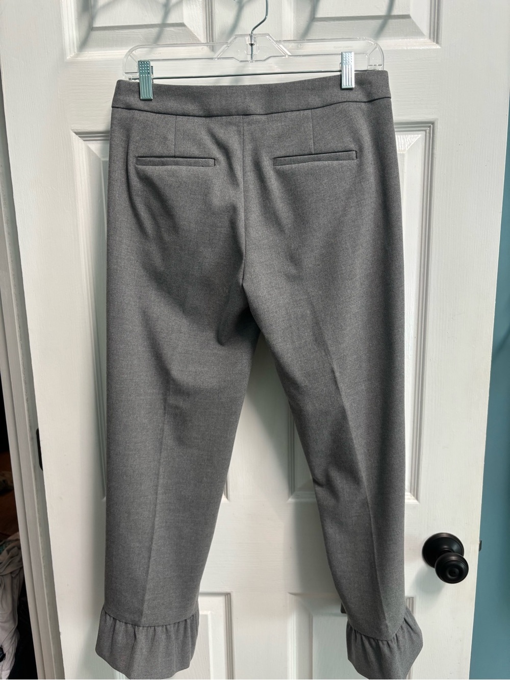 Banana Republic Gray Ruffle-Hem Women’s Dress Pants - Picture 3 of 7